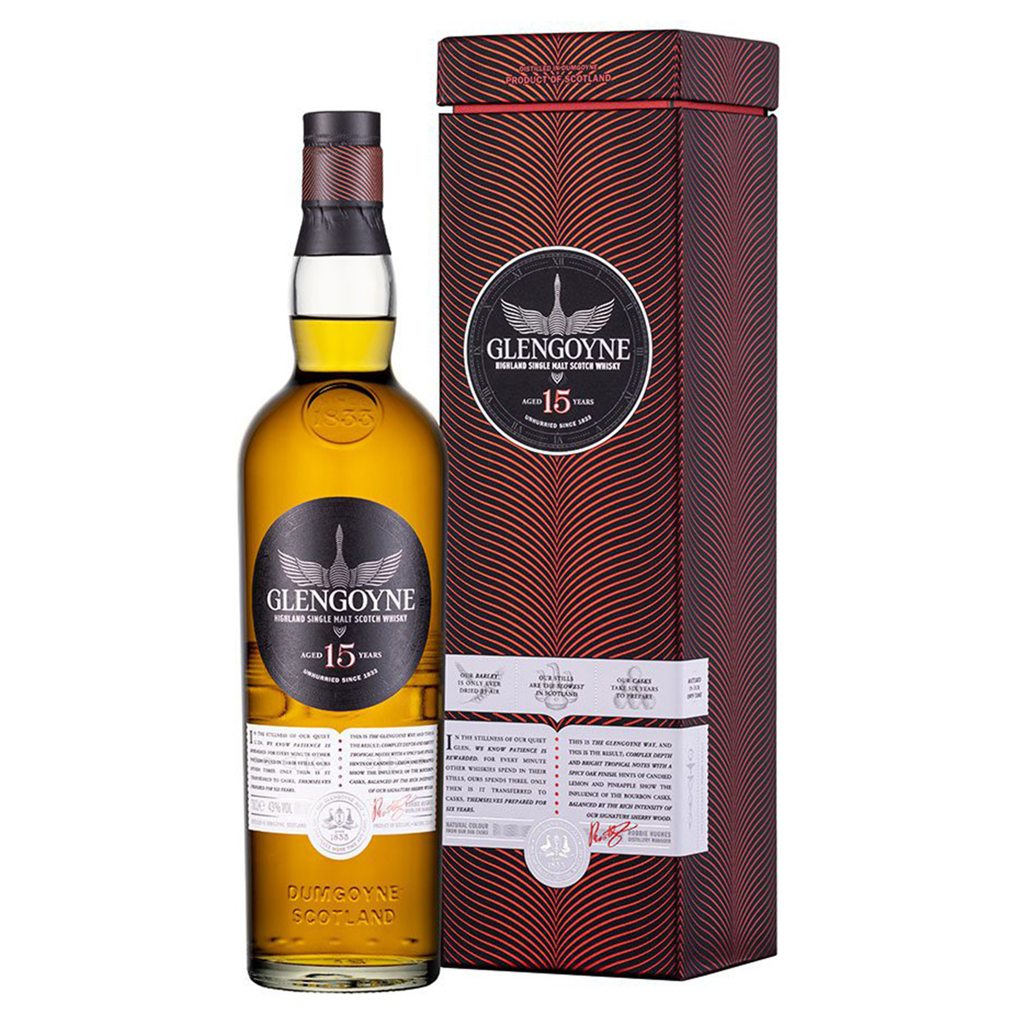 GLENGOYNE SINGLE MALT WHISKY 43° 15 YO CL 70
